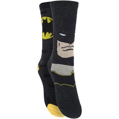 Kit de Meias Cano Alto Liga da Justiça Batman com 2 Pares - 27 a 30 - Infantil - Foto 4