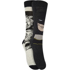 Kit de Meias Cano Alto Liga da Justiça Batman com 2 Pares - 38 a 43 - Adulto - Foto 3