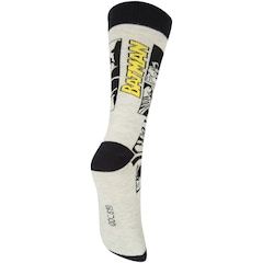 Kit de Meias Cano Alto Liga da Justiça Batman com 2 Pares - 38 a 43 - Adulto - Foto 4
