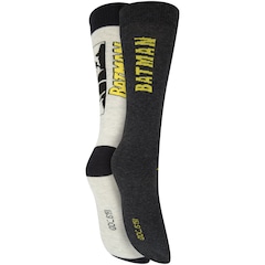 Kit de Meias Cano Alto Liga da Justiça Batman com 2 Pares - 38 a 43 - Adulto - Foto 5