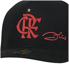 Boné Aba Curva do Flamengo Zico Supercap CRF Silk - Snapback - Trucker - Adulto - Foto 4
