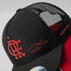 Boné Aba Curva do Flamengo Zico Supercap CRF Silk - Snapback - Trucker - Adulto - Foto 8