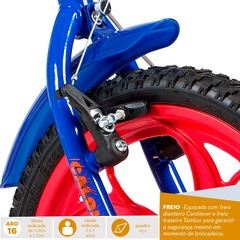 Bicicleta Caloi Homem-Aranha - Aro 16 - Freios Cantilever - Infantil - Foto 2