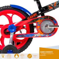Bicicleta Caloi Homem-Aranha - Aro 16 - Freios Cantilever - Infantil - Foto 3