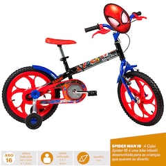 Bicicleta Caloi Homem-Aranha - Aro 16 - Freios Cantilever - Infantil - Foto 7