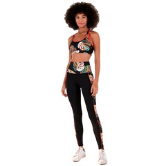 Calça Legging Farm Rio Maxi Folha - Feminina - Foto 4