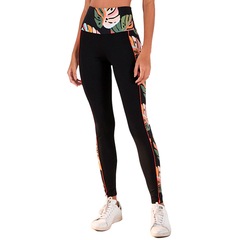 Calça Legging Farm Rio Maxi Folha - Feminina - Foto 1