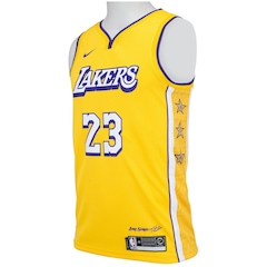 Camisa Regata Nike Los Angeles Lakers Lebron James 23 JSY - Masculina - Foto 3