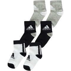 Kit de Meias adidas LK Ankle com 3 Pares - 20 a 22 - Infantil - Foto 2