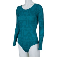Maiô Manga Longa com Proteção Solar UV Fila Body Print - Adulto - Foto 2