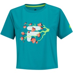 Blusa Cropped com Proteção Solar UV Fila Flower - Feminina - Foto 1