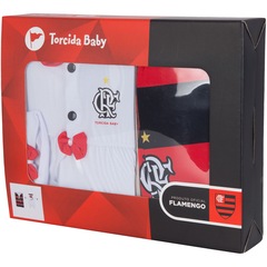 Saída de Maternidade do Flamengo com Macacão e Lacinho Torcida Baby Feminina - Infantil - Foto 9