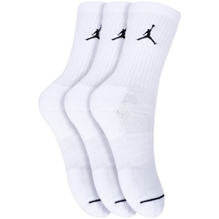 Kit de Meias Cano Alto Nike Everyday Max Crew Jordan Jumpman com 3 Pares - 34 a 38 - Adulto - Foto 1