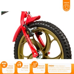 Bicicleta Caloi Power Rex - Aro 16 - Freio Cantilever - Infantil - Foto 4