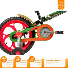 Bicicleta Caloi Power Rex - Aro 16 - Freio Cantilever - Infantil - Foto 6