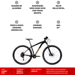 Mountain Bike Caloi Moab - Aro 29 - Freio a Disco Hidráulico - Câmbio Traseiro Shimano Alivio - Foto 3