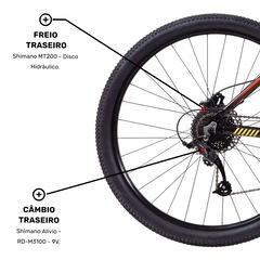 Mountain Bike Caloi Moab - Aro 29 - Freio a Disco Hidráulico - Câmbio Traseiro Shimano Alivio - Foto 7