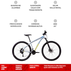 Mountain Bike Caloi Atacama - Aro 29 - Freio Disco Hidráulico - Câmbio Traseiro Shimano Altus - 27 V - Foto 2