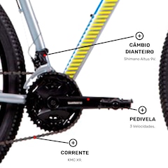 Mountain Bike Caloi Atacama - Aro 29 - Freio Disco Hidráulico - Câmbio Traseiro Shimano Altus - 27 V - Foto 8