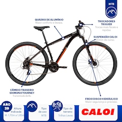Mountain Bike Caloi Extreme - Aro 29 - Freio a Disco Hidráulico - Câmbio Traseiro Shimano - Foto 9