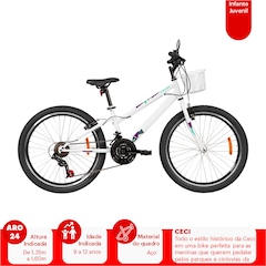 Bicicleta Caloi Ceci - Aro 24 - Freios V-Brake - Feminina - Infantil - Foto 4