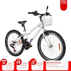 Bicicleta Caloi Ceci - Aro 24 - Freios V-Brake - Feminina - Infantil - Foto 6
