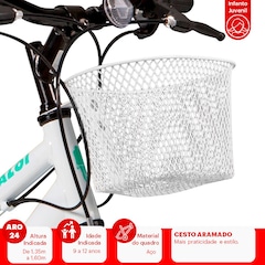 Bicicleta Caloi Ceci - Aro 24 - Freios V-Brake - Feminina - Infantil - Foto 8
