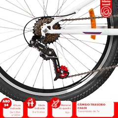 Bicicleta Caloi Ceci - Aro 24 - Freios V-Brake - Feminina - Infantil - Foto 10