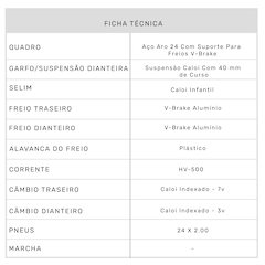 Bicicleta Caloi Max Front - Aro 24 - Freios V-Brake - Infantil - Foto 7
