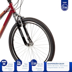 Bicicleta Caloi Rouge - Aro 26 - Freio V-Brake - Adulto - Foto 4