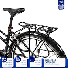 Bicicleta Caloi Urbam 700 - Aro 700 - Freio V-Brake - Câmbio Traseiro Shimano - 21 Marchas - Foto 9