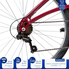 Bicicleta Caloi 400 Comfort - Aro 26 - Freios V-Brake - Feminina - Foto 7