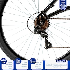 Bicicleta Caloi 400 Comfort M - Aro 26 - Freios V-Brake - Câmbio Traseiro Shimano - 21 Marchas - Foto 7