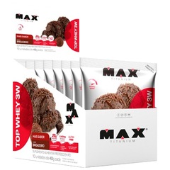 Whey Protein Max Titanium Brigadeiro 3W Top - 10 Unidades 40g cada - Foto 1