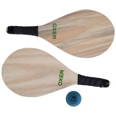 Kit de Frescobol Oxer: 2 Raquetes e 1 Bolinha - Foto 3