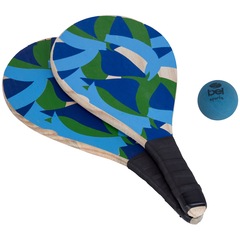 Kit de Frescobol Oxer: 2 Raquetes e 1 Bolinha - Foto 1