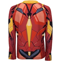 Conjunto Camiseta Manga Longa com Proteção Solar UV e Sunga Marvel Homem de Ferro - Infantil - Foto 3