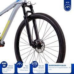 Mountain Bike Caloi Atacama Flex - Aro 29 - Freio a Disco Hidráulico - Câmbio Microshift - Foto 3