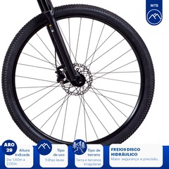 Mountain Bike Caloi Atacama Flex - Aro 29 - Freio a Disco Hidráulico - Câmbio Microshift - Foto 4