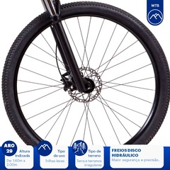 Mountain Bike Caloi Moab Flex - Aro 29 - Freio a Disco Hidráulico - Câmbio Microshift - Foto 4