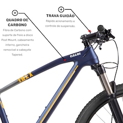 Mountain Bike Caloi Carbon Ibex - Aro 29 - Câmbio Traseiro Shimano Deore - 12 Marchas - Foto 4