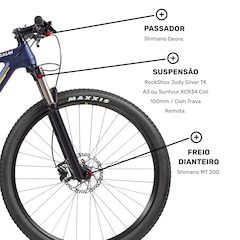 Mountain Bike Caloi Carbon Ibex - Aro 29 - Câmbio Traseiro Shimano Deore - 12 Marchas - Foto 6