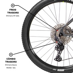 Mountain Bike Caloi Carbon Ibex - Aro 29 - Câmbio Traseiro Shimano Deore - 12 Marchas - Foto 8