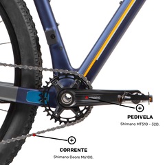 Mountain Bike Caloi Carbon Ibex - Aro 29 - Câmbio Traseiro Shimano Deore - 12 Marchas - Foto 10