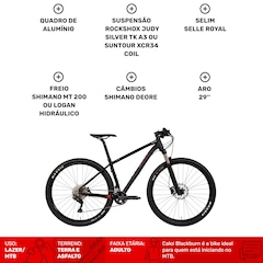 Mountain Bike Caloi Blackburn - Aro 29 Freio a Disco Hidráulico - Câmbio Shimano Deore - 20 Marchas - Foto 3