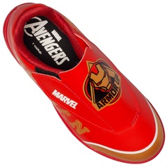 Chuteira Futsal Marvel Iron Man Velcro IC - Infantil - Foto 9
