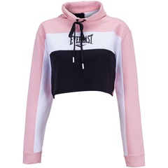 Blusa Cropped Manga Longa com Capuz Everlast Vintage - Feminina - Foto 1