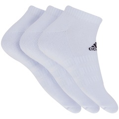 Kit de Meias Sapatilha adidas Cush Low com 3 Pares - 38 a 40 - Feminino - Foto 1