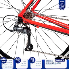 Bike Speed Caloi Strada - Aro 700 - Freios PROMAX - Câmbios Shimano - 16 Marchas - Foto 5