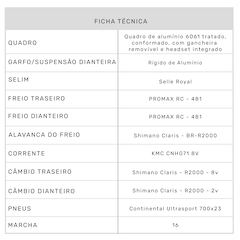 Bike Speed Caloi Strada - Aro 700 - Freios PROMAX - Câmbios Shimano - 16 Marchas - Foto 7